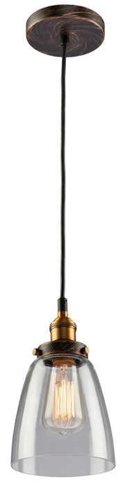 Artcraft AC10161 One Light Pendant, Bronze & Copper
