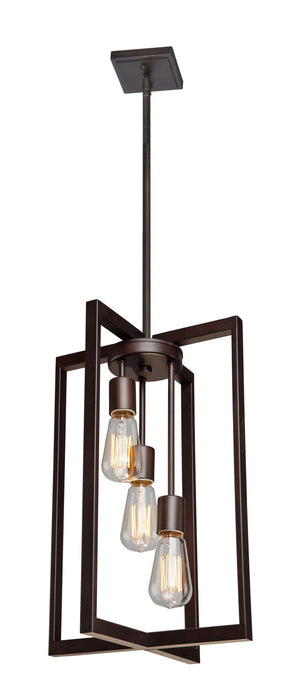 Artcraft AC10413 Three Light Chandelier, Oil Rubbed Bronze