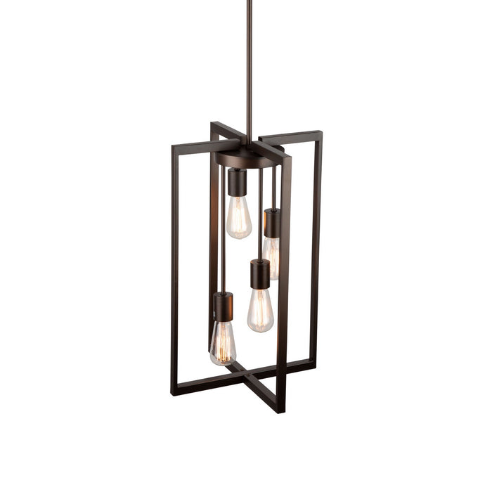 Artcraft AC10414 Four Light Chandelier, Oil Rubbed Bronze