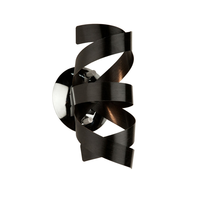 Artcraft AC603BK One Light Wall Sconce, Metallic Black