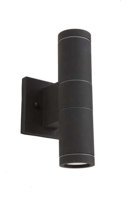 Artcraft AC8002BK Two Light Outdoor Wall Mount, Black