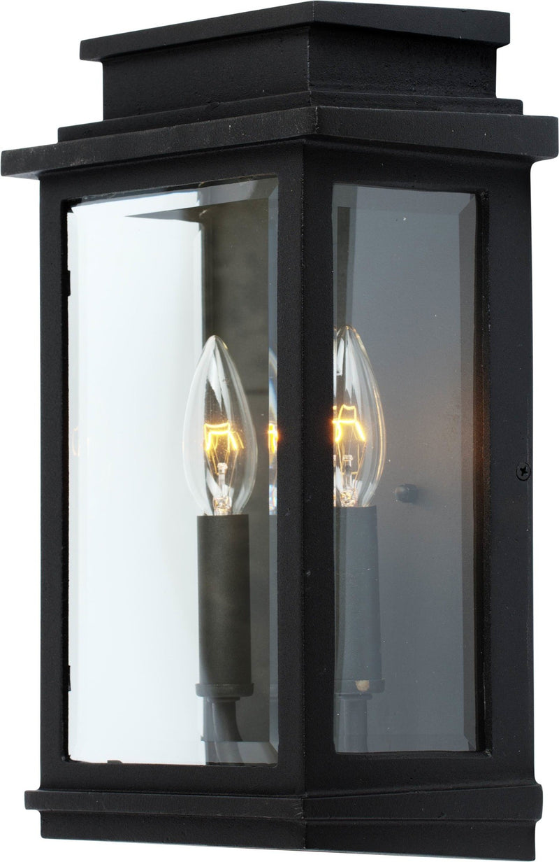 Artcraft AC8391BK Two Light Outdoor Wall Mount, Black