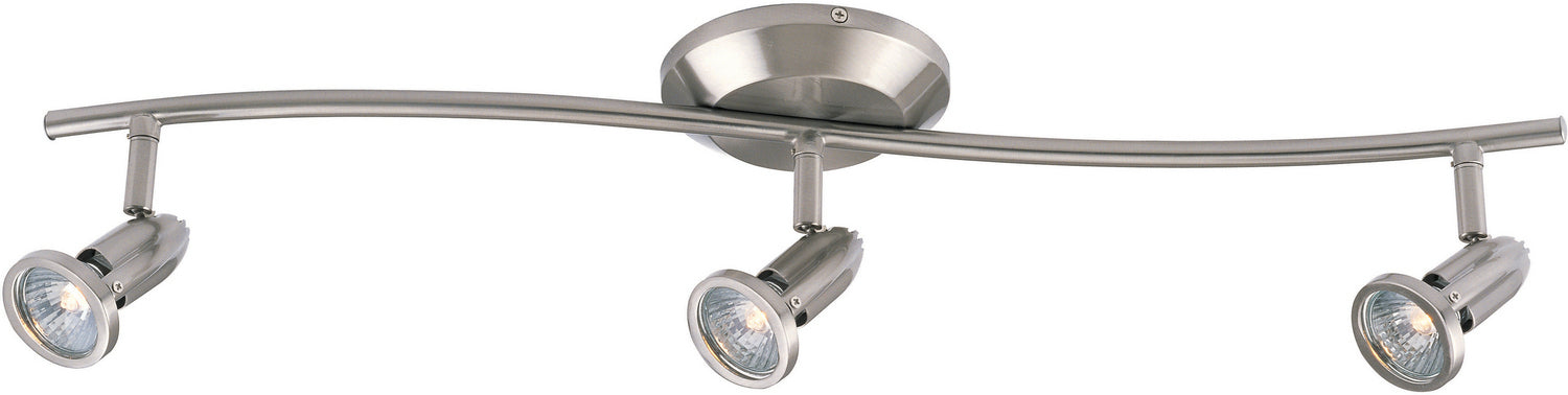 ET2 E30003-10SN Three Light Flush Mount, Satin Nickel