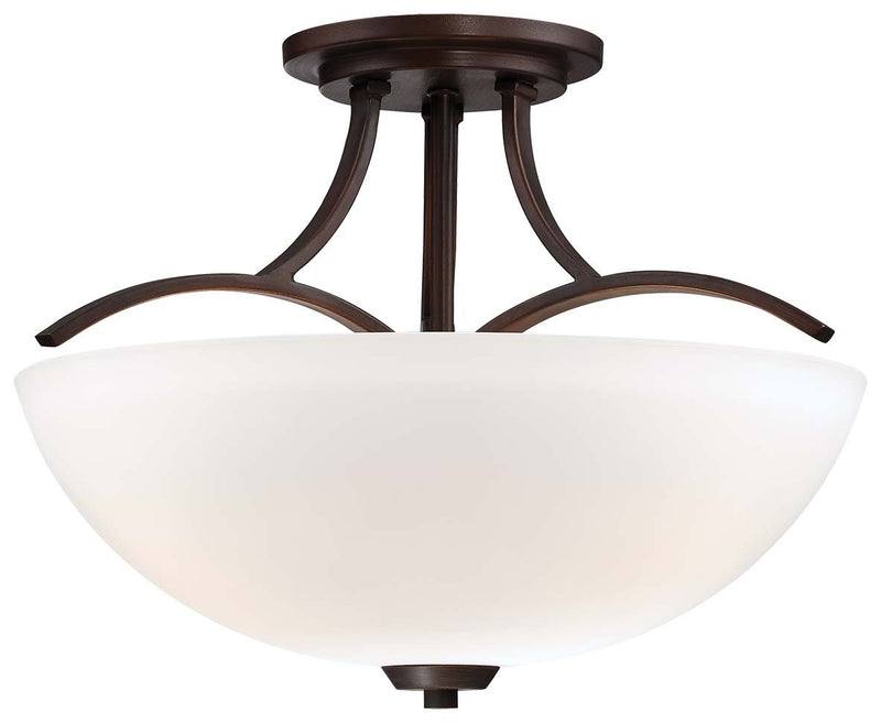 Minka-Lavery 4962-284 Three Light Semi Flush Mount, Vintage Bronze