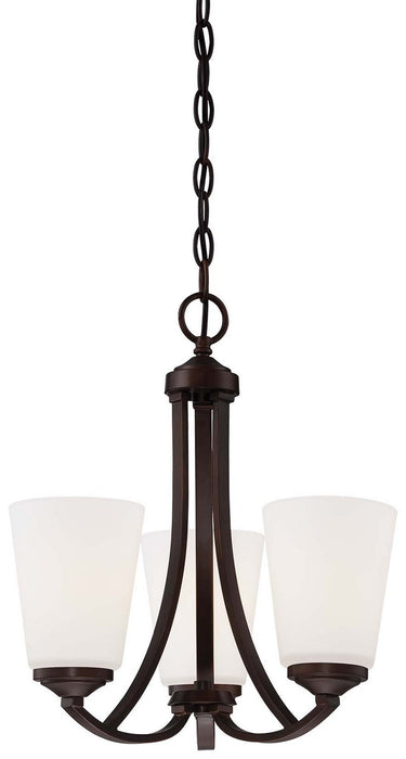 Minka-Lavery 4963-284 Three Light Mini Chandelier, Vintage Bronze