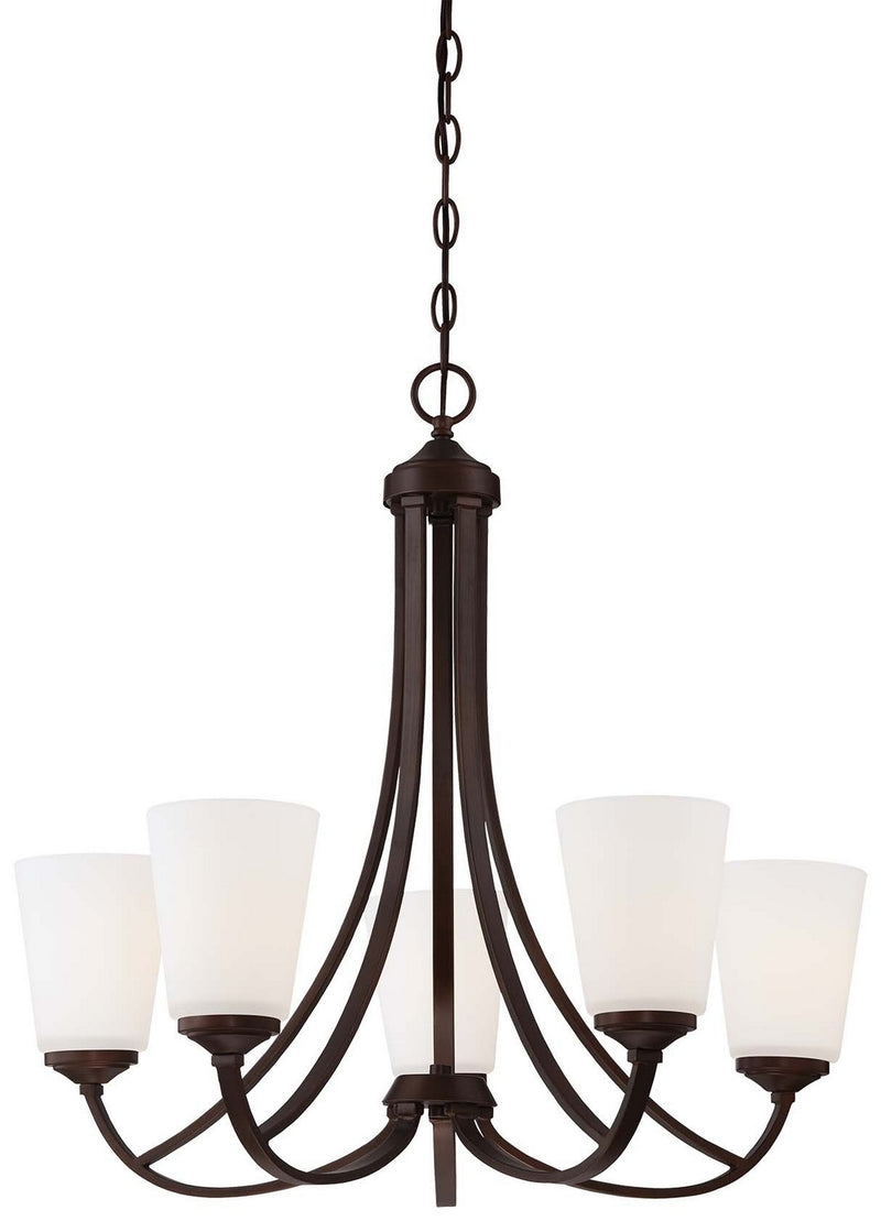 Minka-Lavery 4965-284 Five Light Chandelier, Vintage Bronze
