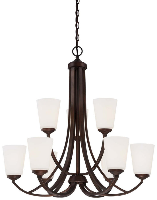 Minka-Lavery 4969-284 Nine Light Chandelier, Vintage Bronze (Open Box - Final Sale)