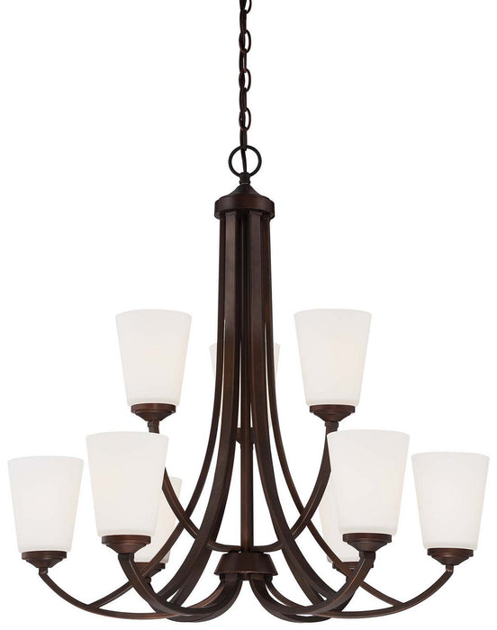 Minka-Lavery 4969-284 Nine Light Chandelier, Vintage Bronze (Open Box - Final Sale)