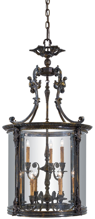 Metropolitan N3920 Nine Light Foyer Pendant, French Oxide