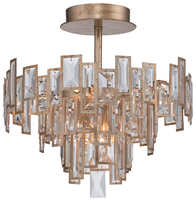 Metropolitan N6672-274 Five Light Semi Flush Mount, Luxor Gold