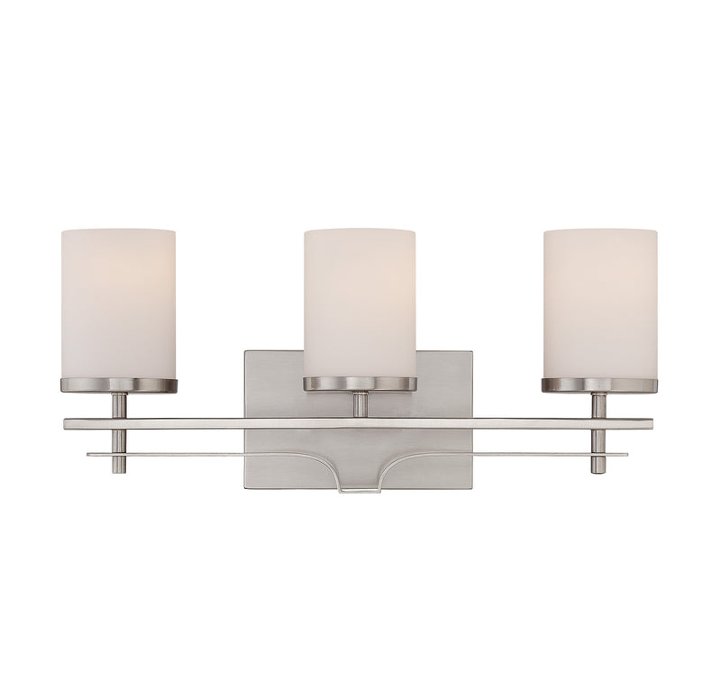 Savoy House 8-338-3-SN Three Light Bath Bar, Satin Nickel