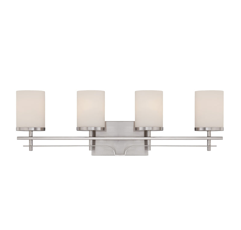 Savoy House 8-338-4-SN Four Light Bath Bar, Satin Nickel