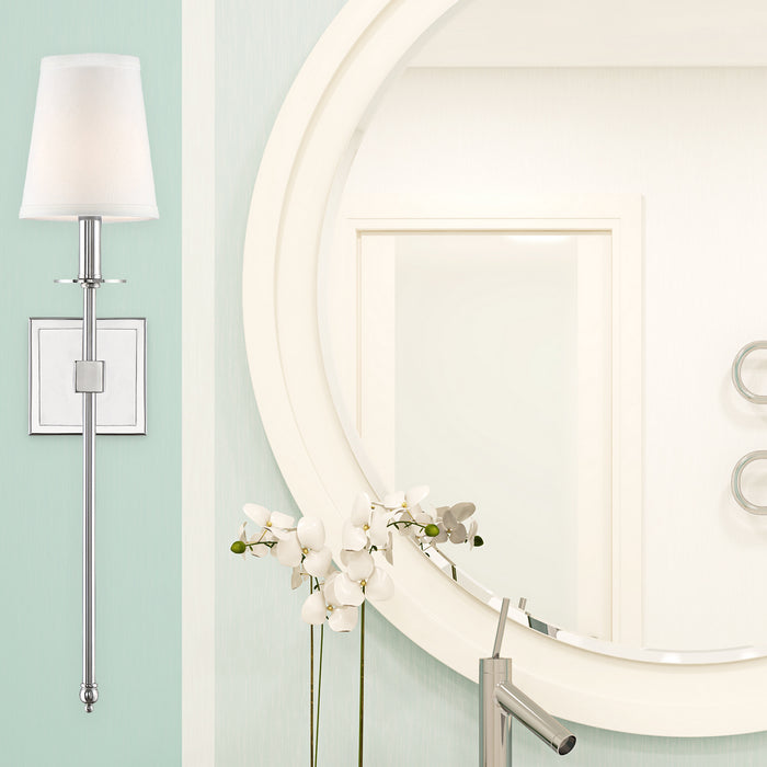 Savoy House 9-302-1-109 One Light Wall Sconce, Polished Nickel