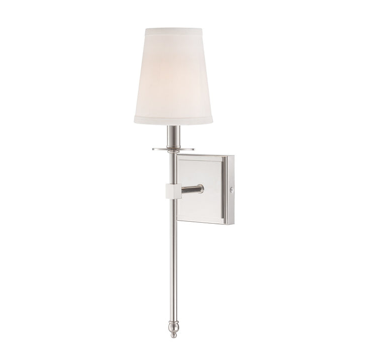 Savoy House 9-302-1-109 One Light Wall Sconce, Polished Nickel