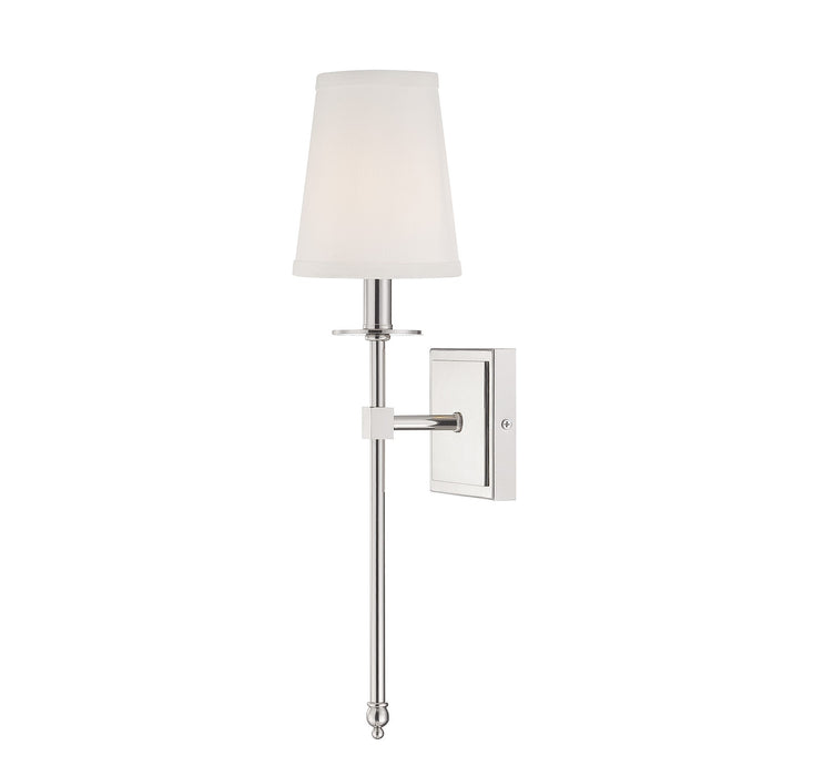 Savoy House 9-302-1-109 One Light Wall Sconce, Polished Nickel