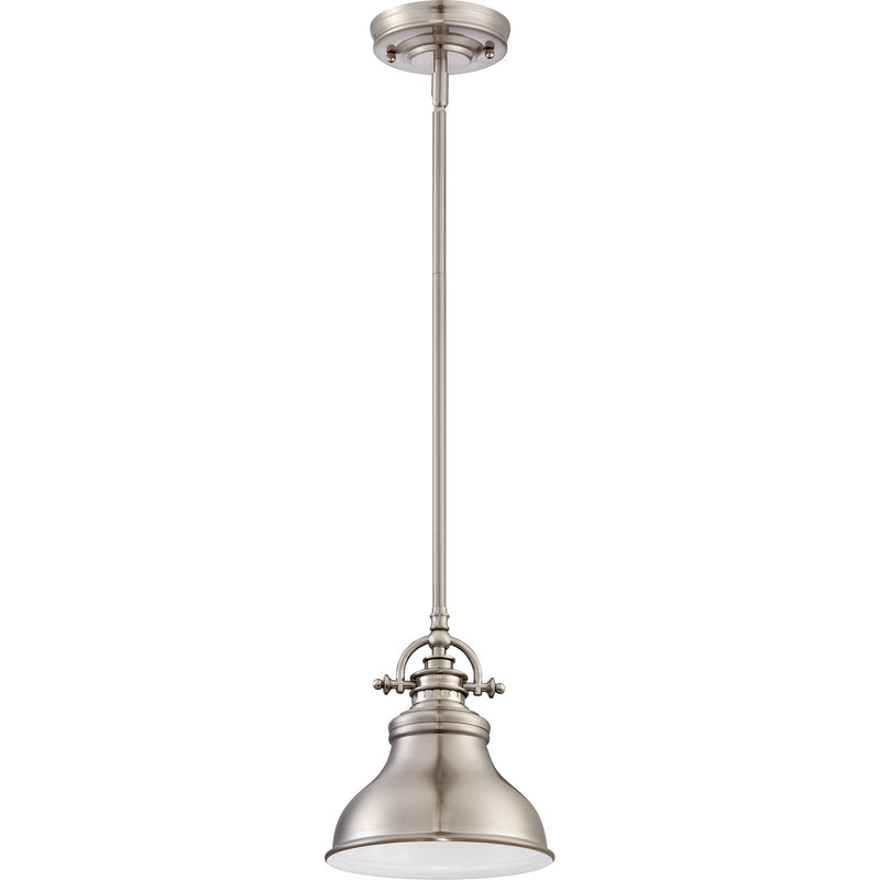 Quoizel ER1508BN One Light Mini Pendant, Brushed Nickel