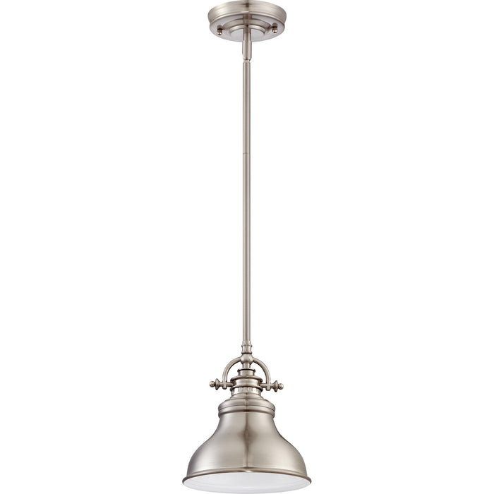 Quoizel ER1508BN One Light Mini Pendant, Brushed Nickel