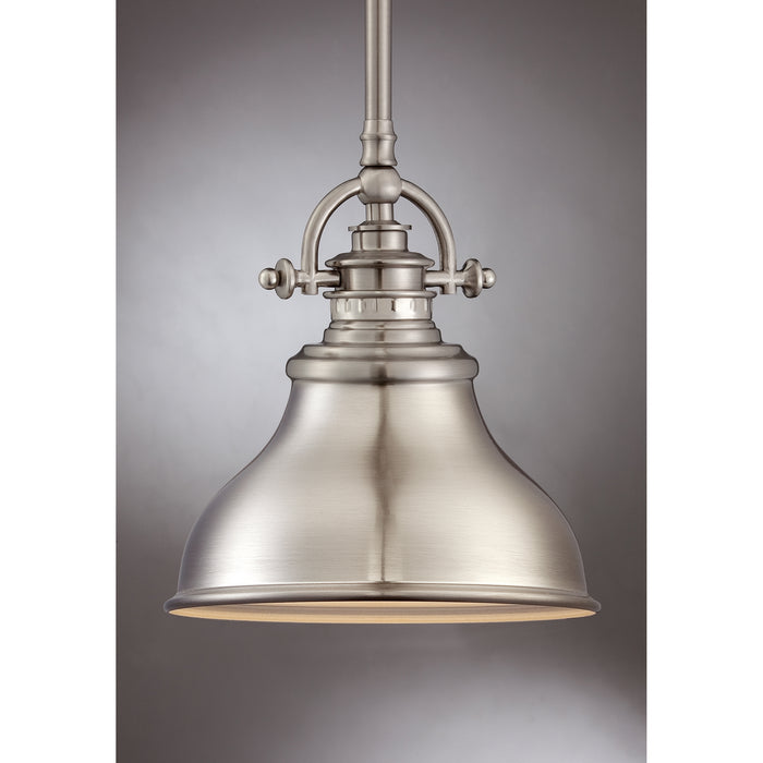 Quoizel ER1508BN One Light Mini Pendant, Brushed Nickel