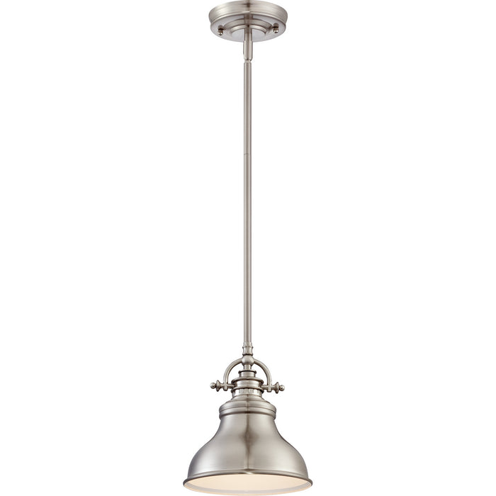 Quoizel ER1508BN One Light Mini Pendant, Brushed Nickel
