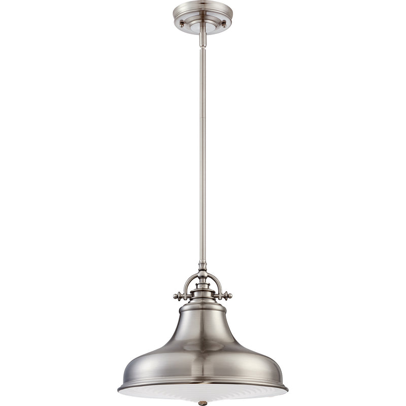 Quoizel ER1814BN One Light Pendant, Brushed Nickel