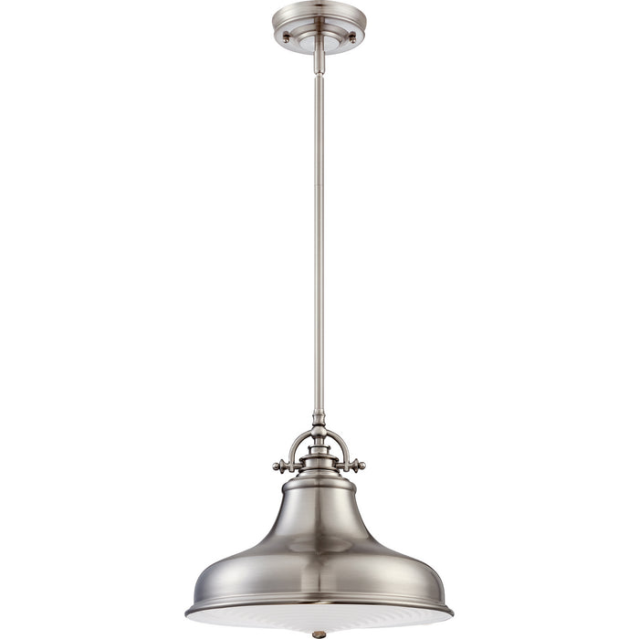 Quoizel ER1814BN One Light Pendant, Brushed Nickel