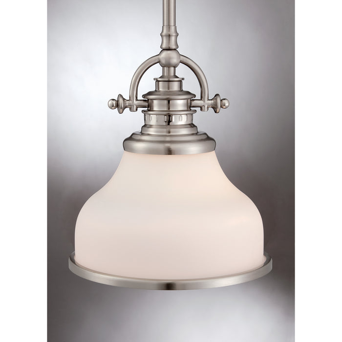Quoizel GRT1508BN One Light Mini Pendant, Brushed Nickel