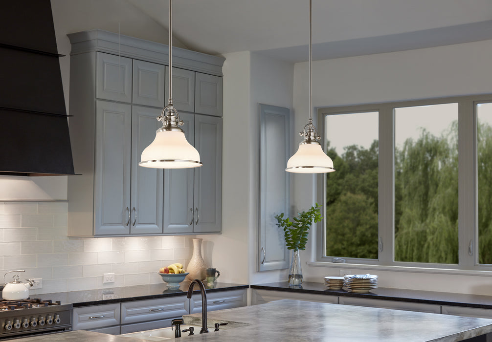 Quoizel GRT1508BN One Light Mini Pendant, Brushed Nickel