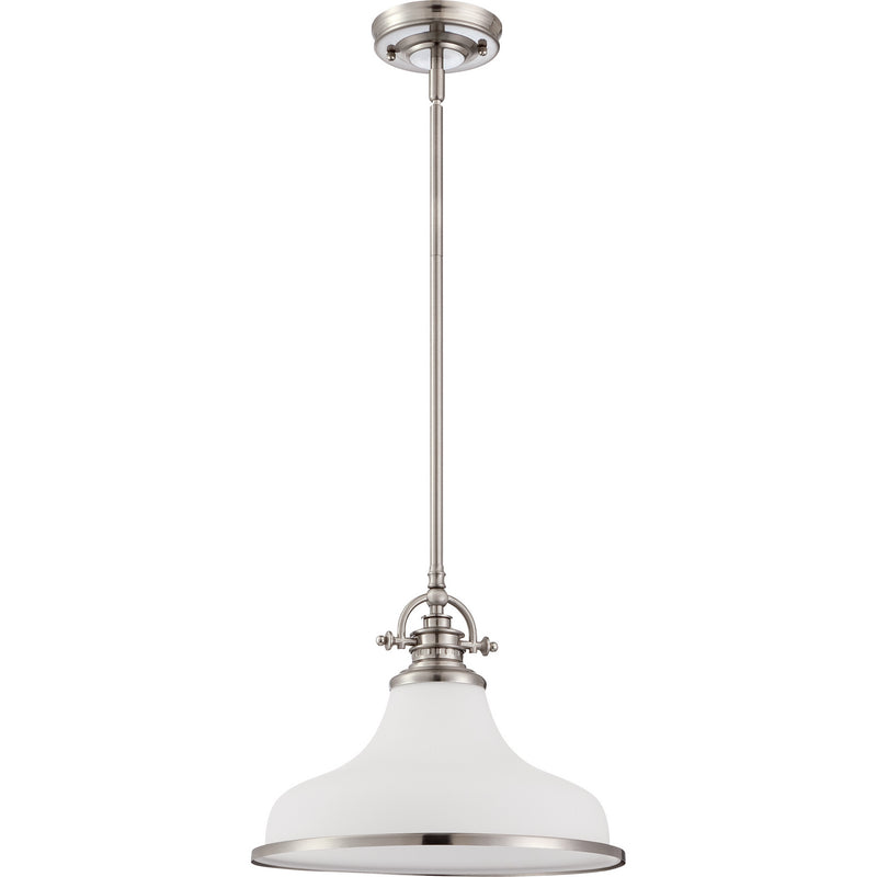 Quoizel GRT2814BN One Light Pendant, Brushed Nickel