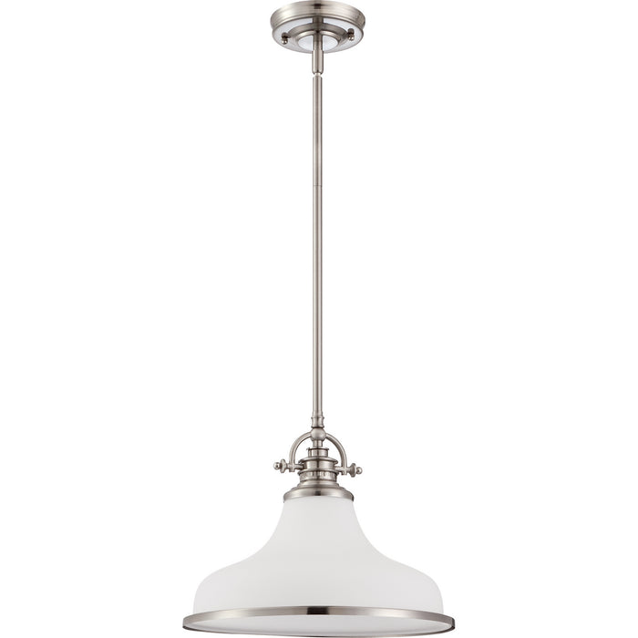 Quoizel GRT2814BN One Light Pendant, Brushed Nickel