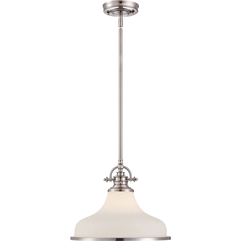 Quoizel GRT2814BN One Light Pendant, Brushed Nickel