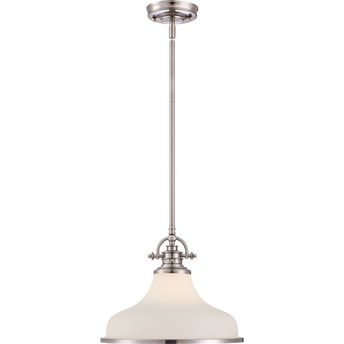 Quoizel GRT2814BN One Light Pendant, Brushed Nickel