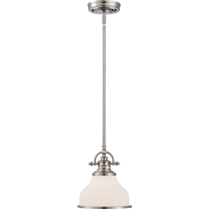 Quoizel GRT2814BN One Light Pendant, Brushed Nickel