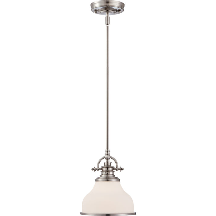 Quoizel GRT2814BN One Light Pendant, Brushed Nickel