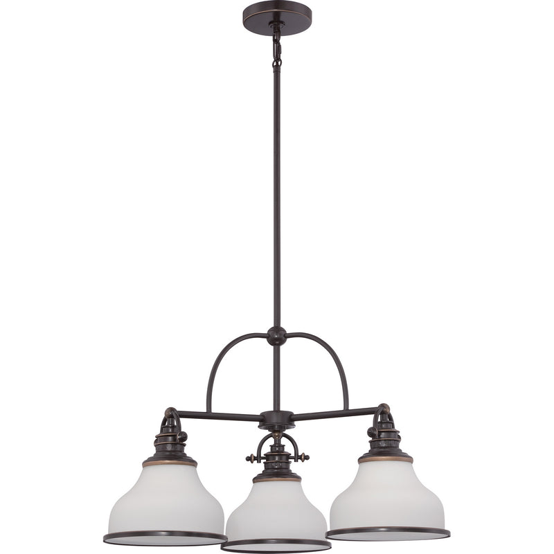 Quoizel GRT5103PN Three Light Chandelier, Palladian Bronze