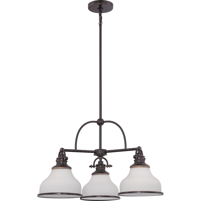 Quoizel GRT5103PN Three Light Chandelier, Palladian Bronze