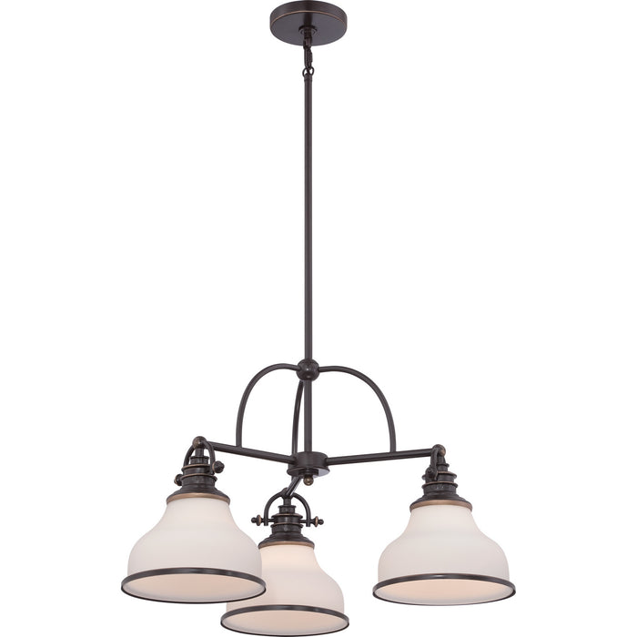 Quoizel GRT5103PN Three Light Chandelier, Palladian Bronze