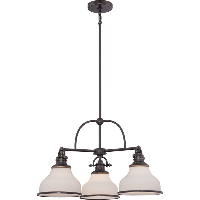 Quoizel GRT5103PN Three Light Chandelier, Palladian Bronze