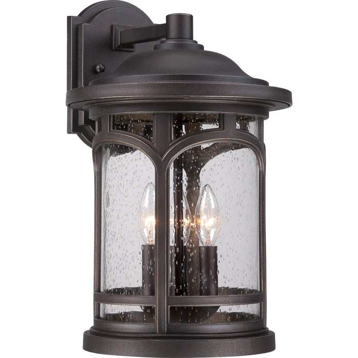 Quoizel MBH8411PN Three Light Outdoor Wall Lantern, Palladian Bronze