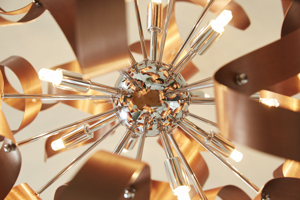 Quoizel RBN2823SG 12 Light Pendant, Satin Copper