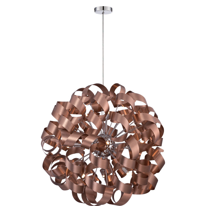 Quoizel RBN2831SG 12 Light Pendant, Satin Copper