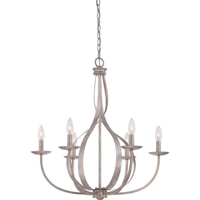 Quoizel SER5006IF Six Light Chandelier, Italian Fresco