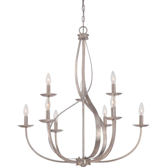Quoizel SER5009IF Nine Light Chandelier, Italian Fresco