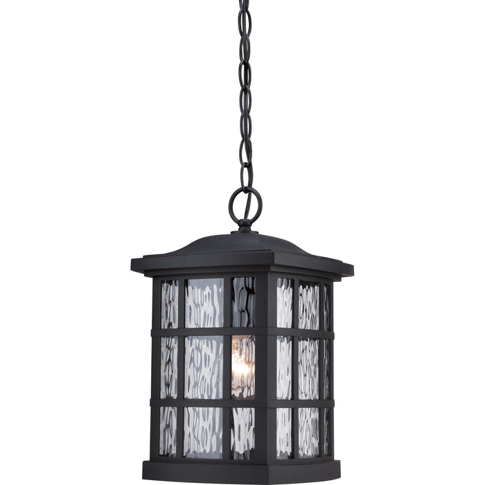 Quoizel SNN1909K One Light Outdoor Hanging Lantern, Mystic Black