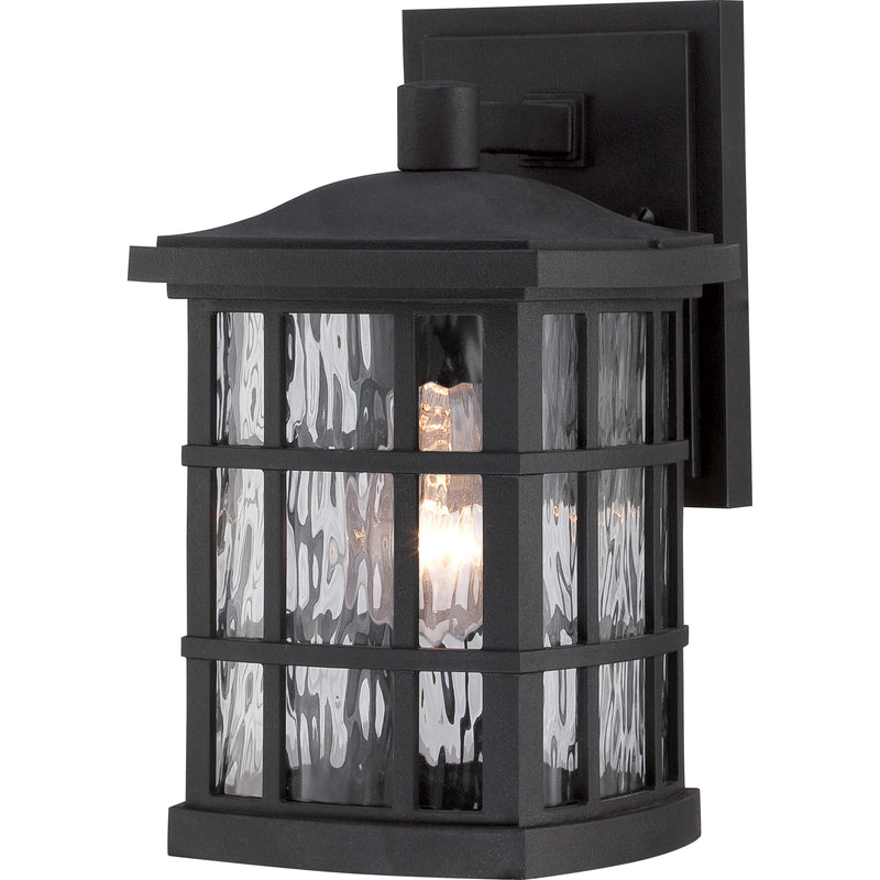 Quoizel SNN8406K One Light Outdoor Wall Lantern, Mystic Black