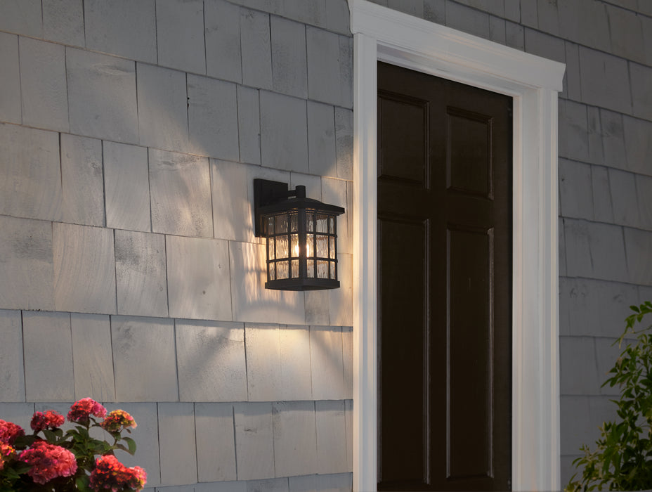 Quoizel SNN8408K One Light Outdoor Wall Lantern, Mystic Black