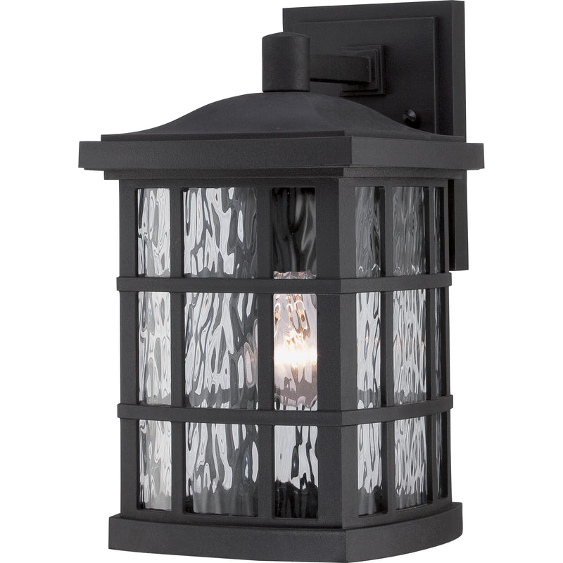 Quoizel SNN8408K One Light Outdoor Wall Lantern, Mystic Black