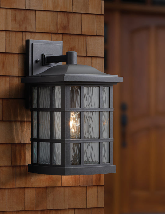 Quoizel SNN8409K One Light Outdoor Wall Lantern, Mystic Black