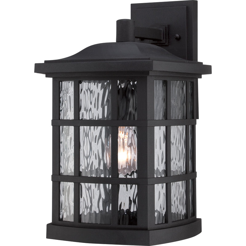 Quoizel SNN8409K One Light Outdoor Wall Lantern, Mystic Black