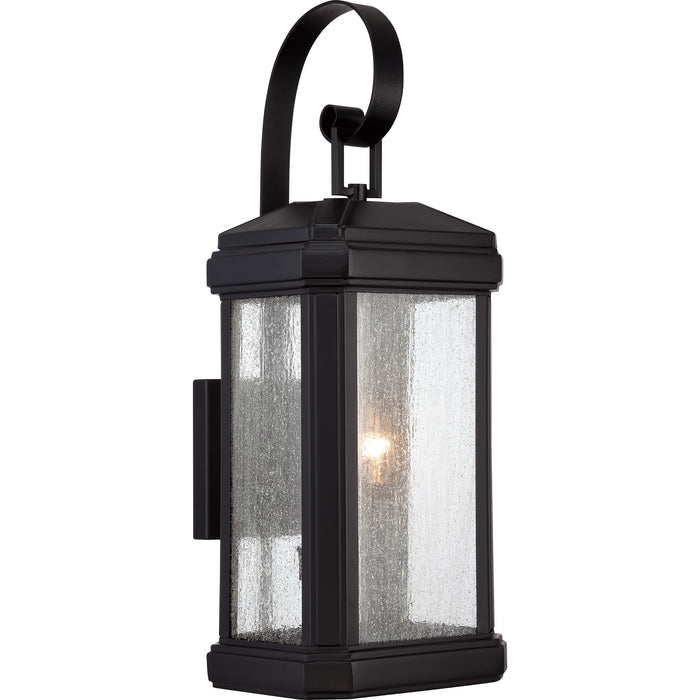 Quoizel TML8408K Two Light Outdoor Wall Lantern, Mystic Black