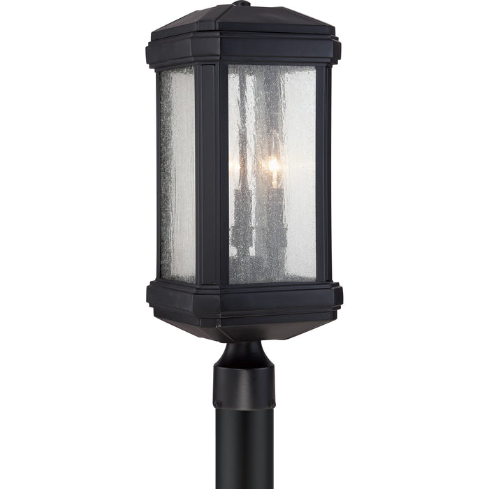 Quoizel TML9008K Three Light Outdoor Post Lantern, Mystic Black
